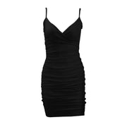 Women Suspenders Party Dress Lady Outfit Sexy Slim Fit Dress V-neck Y2k Clubwear Bodycon Hip-wrapped Mini Dress