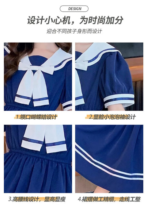 Girls School Dress Summer Dresses for Kids Costume Preppy Style School Teenagers Children Clothes Vestidos Dresses