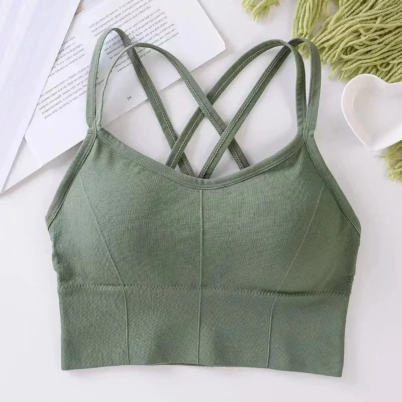 Cross-Back Seamless Sports Bra Tank – view 8 of 10