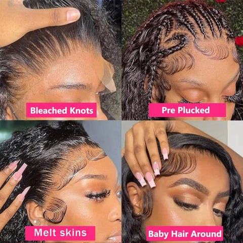 Wig Human Hair Water Wave 13x4 Transparent Lace Frontal Wigs 360 Full Lace Wig Human Hair Brazilian 13x6 Lace Front Wig Lace Clo