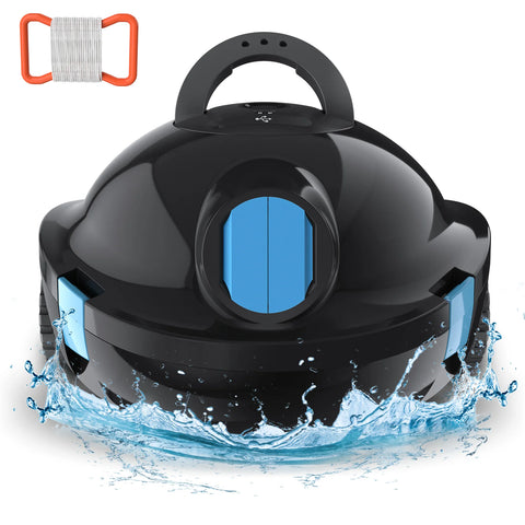 INSE Y10 Cordless Robotic Pool Vacuum Cleaner 90 Mins Runtime Self-Parking Dual Suction Inlets About 65 Ft/1100 Sq.Ft Pool Clean