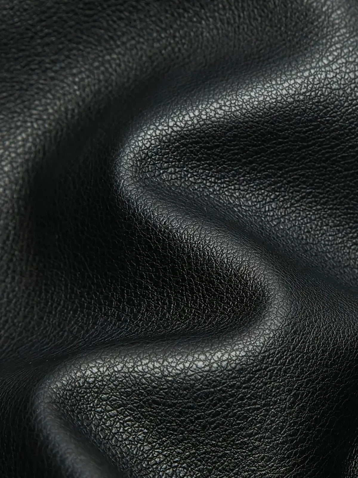 Leather-Look Lapel Mini Dress, Black – view 5 of 5