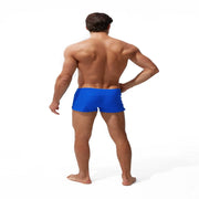 Swimming Trunks Mens Swim Boxer Briefs Swimwear Young Man Swimsuit Beach Wear Surfing Bathing Suit Zipper Pocket Shorts