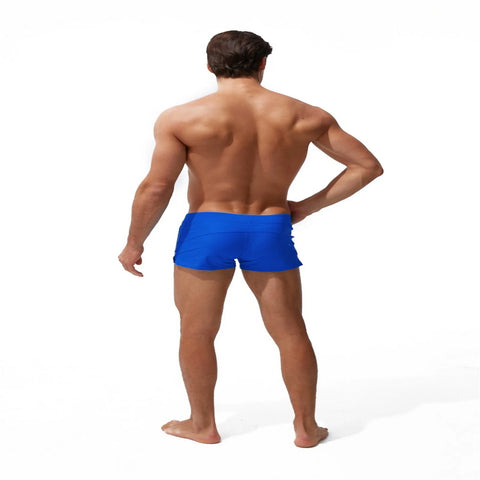 Swimming Trunks Mens Swim Boxer Briefs Swimwear Young Man Swimsuit Beach Wear Surfing Bathing Suit Zipper Pocket Shorts
