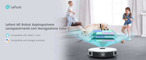 LEFANT M1 Robot Vacuum Cleaner with Multi-Floor Mapping, 4000Pa, 4000 mAh Battery, LDS Navigation,APP/Alexa,smart Home appliance
