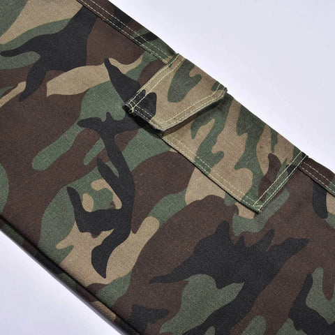 Jeans Women Camouflage Printed High Waist Grunge Floor Length Denim Trousers Double Layer Baggy Parachute Aesthetic Cargo Pants