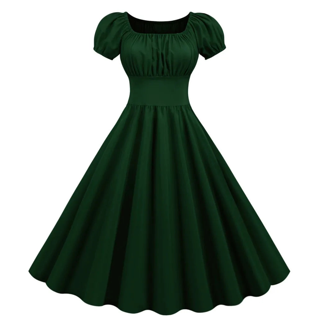 Square Neck Puff Sleeve Swing Dress – view 4 of 11