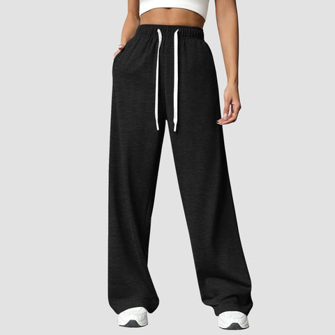 Women’S Fleece Lined Wide Leg Sweatpants High Waisted Drawstring Baggy Baggy Cargo Pants Fall Casual Joggers Tracksuit Pants