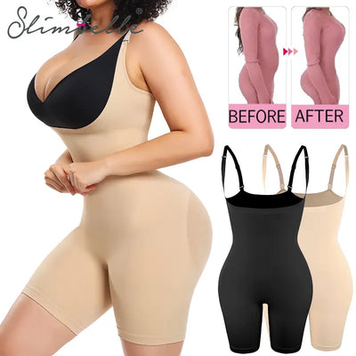 Full Bodysuit Shapewear for Women Tummy Control and Butt Lifter Slimming Sheath Push Up Thigh Slimmer Abdomen Body Shaper Corset