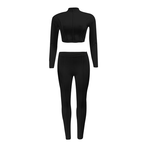 2025 Contrast Stitch Backless Bodycon Jumpsuit Sports Two Piece Set Outfits 2023 White Skinny Bodycon Womens Streetwear Clothes