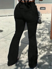 Solid color casual tight pants, washed tight jeans, ladies jeans and clothing