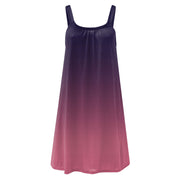 Gradient Print Dresses for Women Summer Sleeveless O Neck Boho Beach Dress Vestidos Ladies Oversized Plus Size Dresses Sundress