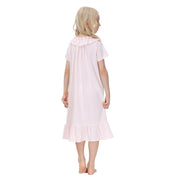 Toddler Girls Nightdress New Summer Princess Style Pure Cotton Summer Children's Sleepwear Dress Short Sleeve Lace Home Dress