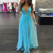 White Dress For Women Civil Wedding Maxi Slip Dress Bridesmaid Banquet V Neck Sexy Backless Lace Long Elegant Evening Dresses