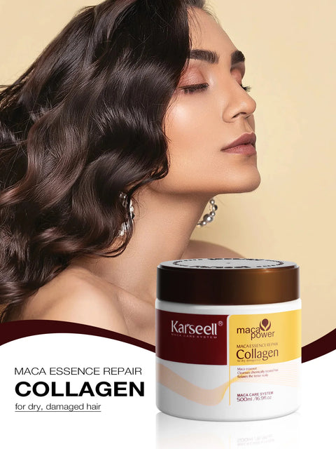 Karseell Collagen Hair Treatment Deep Repair Conditioning Argan Oil Hair Mask Essence for Dry Damaged Hair 100ml/500ml
