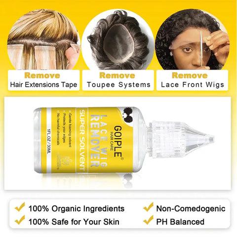 GOIPLE Waterproof Wig Glue Adhesive Extra Hold Melting Spray for Lace Front Hair Wax Stick Edge Control Gel Wig Installation Kit