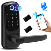 CIEPOJIT Smart Lock 5 In 1 Door Lock With Handle Biometric Technology Storage Memory Function TT LOCK APP Control