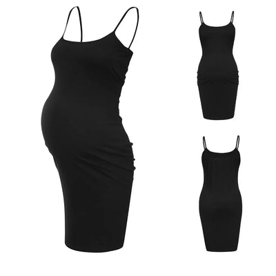 Overlay Lace Dress Women Vest Bandage Maternity Solid Pregnancy Sexy Dress Straps Dress Sleeveless Business Pregnancy Maternity