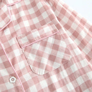 2025 New Children's Pajamas Loose Cotton Nightclothes Two-Piece Set Kids Casual Homewear Plaid Long Sleeve Sleepwear Pajamas Set