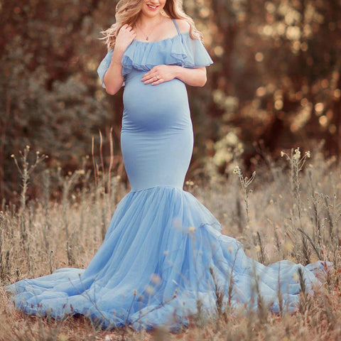 Maternity Dresses For Photo Shoot Pregnant Dress Lace Props Short Sleeve Solid Aline Dress Ropa De Maternidad Embarazo Juvenil