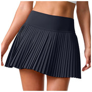 Dance Fitness Short Skirts Women'S Double Layered Pleats Tennis Skirts For Women High Waisted Skirt With Women Clothing 스커트