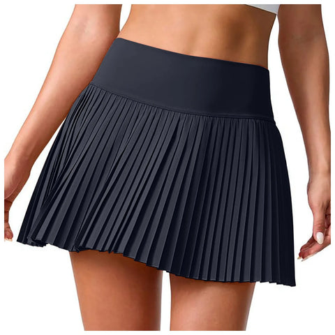 Dance Fitness Short Skirts Women'S Double Layered Pleats Tennis Skirts For Women High Waisted Skirt With Women Clothing 스커트