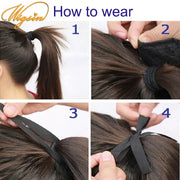 WIGSIN 32Inch Synthetic Long Curly Drawstring Ponytail Afro Kinky Hair Extensions Clip In Hairpieces Ponytail for Women