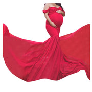 Soft Chiffon Fabric Maternity Photography Props Dress Off Shoulder Sleeveless Solid Maternity Dress Belts одежда для беременных