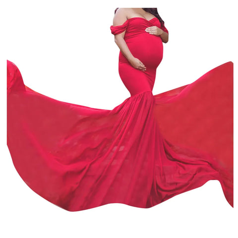 Soft Chiffon Fabric Maternity Photography Props Dress Off Shoulder Sleeveless Solid Maternity Dress Belts одежда для беременных