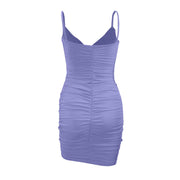 Women Suspenders Party Dress Lady Outfit Sexy Slim Fit Dress V-neck Y2k Clubwear Bodycon Hip-wrapped Mini Dress