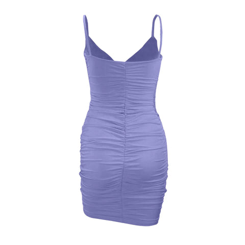 Women Suspenders Party Dress Lady Outfit Sexy Slim Fit Dress V-neck Y2k Clubwear Bodycon Hip-wrapped Mini Dress