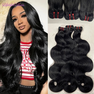 15A Double Drawn Hair Bundles Body Wave Vietnamese Raw Hair Bundles Human Hair Extensions 18 20 22 Inch Tissage Humain Hair