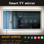 Customized Smart Magic Mirror Full Function Glass Smart Android Tv Mirror Smart Led Bathroom Mirror with Touch Screen Hotel