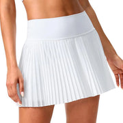Dance Fitness Short Skirts Women'S Double Layered Pleats Tennis Skirts For Women High Waisted Skirt With Women Clothing 스커트