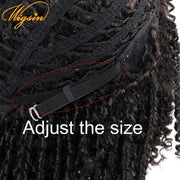 WIGSIN Synthetic 6Inch Dreadlocks Hair Wig Short Curled Twisted Braid Black Brown Heat Resistant Breathable Wig for Black Women