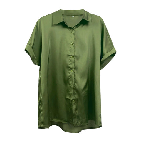 Blouses For Women Business Casual Women'S Short Sleeve T Shirts Fashion V Neck Oversized Loose Tops Blusa Elegante Feminina