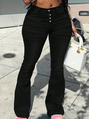 Solid color casual tight pants, washed tight jeans, ladies jeans and clothing