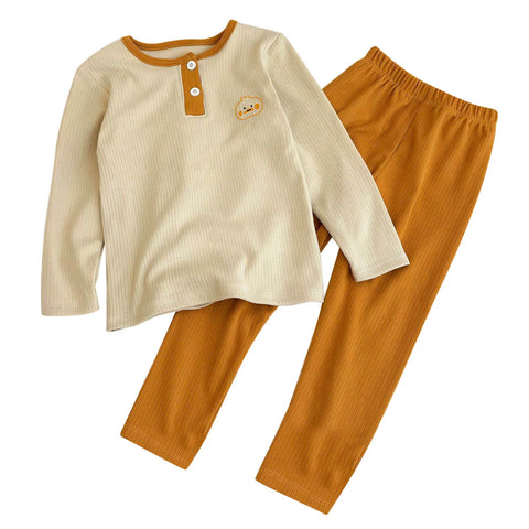 Kid's Sleepwear Sets Autumn Winter Homewear Boys Girls Cartoon Print Long Sleeve T Shirt Long Pants Pajamas Suits Winter Clothes
