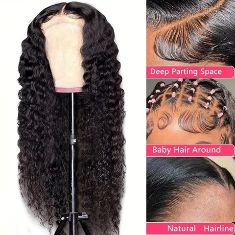 Wig Human Hair Water Wave 13x4 Transparent Lace Frontal Wigs 360 Full Lace Wig Human Hair Brazilian 13x6 Lace Front Wig Lace Clo