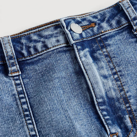 Kids Girls Vintage Denim Skirts Teenage Girls Flip Front Pocket Trendy Denim Skirt Children's Summer Fashion Clothes Mini Skirts