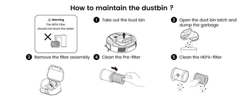 Lefant M320 Robot Vacuum Cleaner with Mop, 6000Pa Powerful Suction, Visible Dustbin, Carpet Detection, Alexa Voice Control