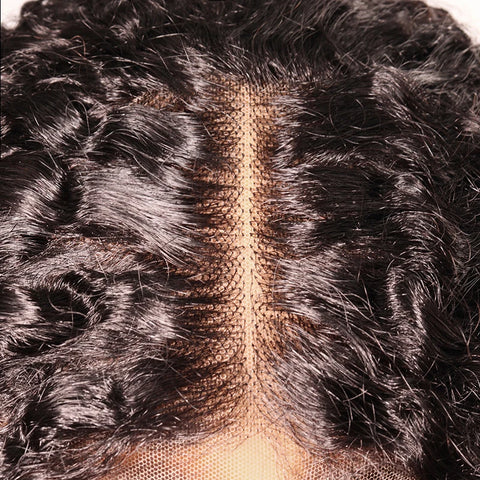 Wigs For Women Kinky Curly Lace Wig Human Hair Brazilian Hair Curly Bob Wig 200D 4X4 Lace Closure Wigs With Pre-Plucked Natural