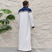 Men's Casual Muslim Arab Middle Eight Sleeve Embroidered Robes Long Sleeve Shirt Men Festival Traditional Muslim garment robe