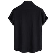 Mens Casual Waffle Shirt Suit Two Piece Solid Short Sleeved Shirt And Shorts Suit Harajuku Casual T-Shirt And Shorts Set