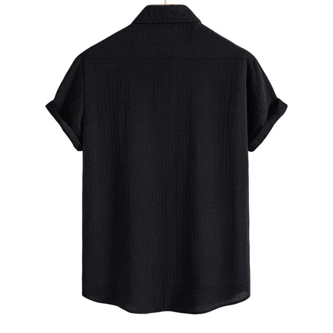 Mens Casual Waffle Shirt Suit Two Piece Solid Short Sleeved Shirt And Shorts Suit Harajuku Casual T-Shirt And Shorts Set