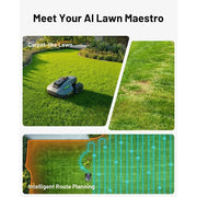 500H Robotic Lawn Mower Reception 0.12 Acre, Max. 0.17 Acre, Ultrasense AI Vision+ RTK Positioning, Auto Mapping, App Control