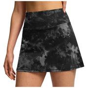 Side Slit Mini Gym Skirt Women'S Double Layered Pleats Tennis Skirts For Women High Waisted Skirt With Shorts Women Clothing 스커트