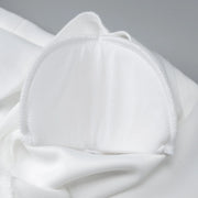 Women's Suit Dress Ladies Solid Color Sexy Button Deep V suit Collar Cardigan Mature Woman Style Short Ruffle Edge Dress