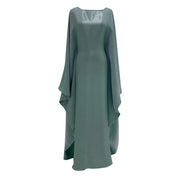 Ramadan Satin Abaya Islam Muslim Summer Batwing Sleeve Maxi Dress Kebaya Abayas For Women Kaftan Robe Musulmane Femme Vestidos