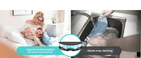 Lefant M320 Robot Vacuum Cleaner with Mop, 6000Pa Powerful Suction, Visible Dustbin, Carpet Detection, Alexa Voice Control